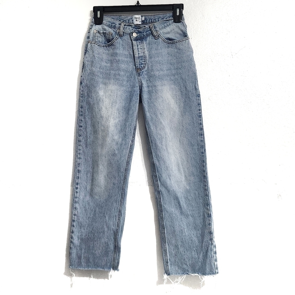Princess Polly Light Washed Distressed Jeans Womens Size US 2